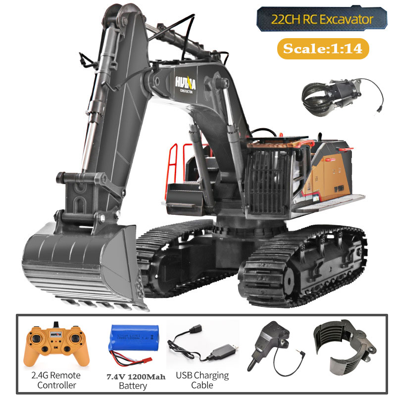 Rc Hobby Excavator - HUINA 1592 Alloy Excavator Truck 1/14