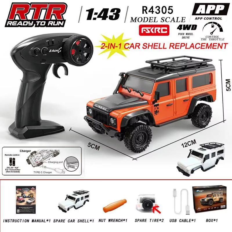 Rc Hobby Plus - HuangBo 1:43 Scale 4WD RC Rock