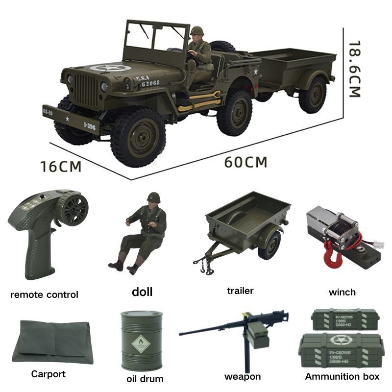 Rc Hobby Grade Truck - JJRC C8815 Rc car 1941 JEEP