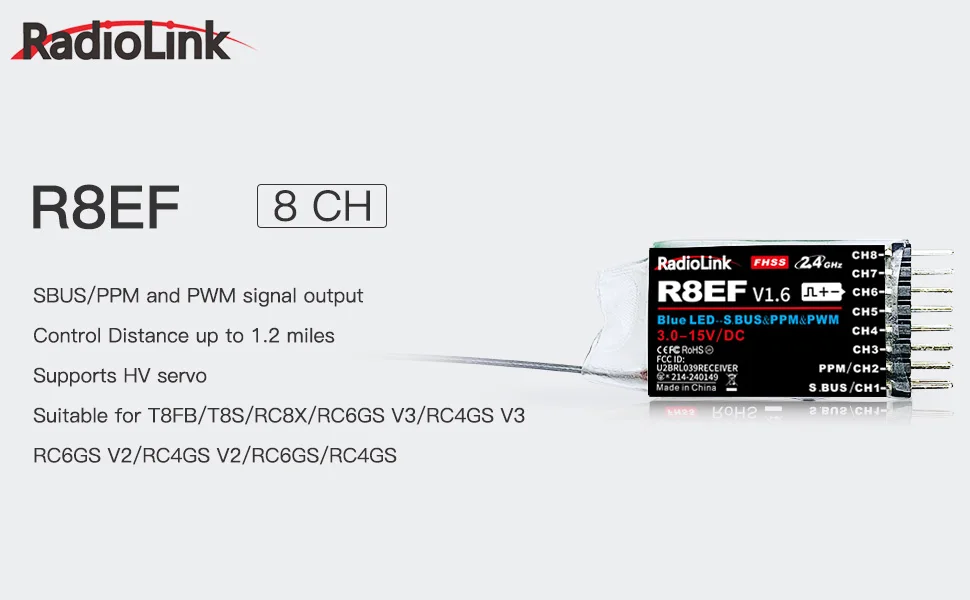 Radiolink R8EF Receiver 2.4G 8 - Receiver Sbus 8Ch 리뷰 및 가격